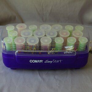 Conair Easy Start Electric Hair Rollers Pageant Hot Curlers Model HS15C 20 Clips
